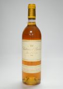 One bottle of Chateau d’Yquem Lur Salues Sauternes 1989***CONDITION REPORT***PLEASE NOTE:-