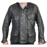 A vintage Barbour waxed motorcycle jacket, Style PN69, size 40***CONDITION REPORT***Light wear