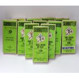 Twelve boxed Subbuteo table football teams, including; Brighton, West Ham, Manchester City, Ostende,