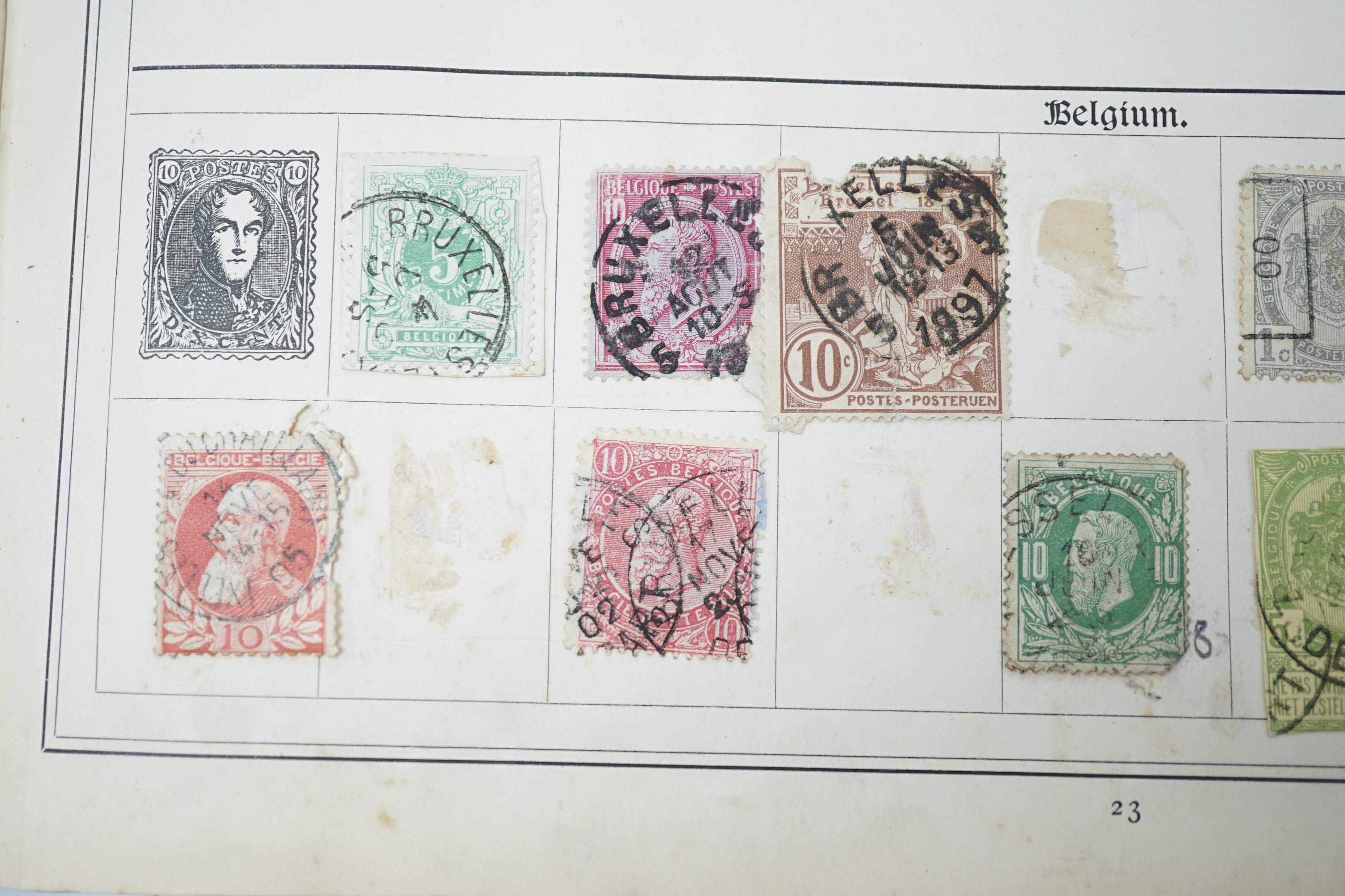 A collection of stamps in two improved albums including Great Britain 1910-15 £1 used , Seahorse £ - Image 4 of 4
