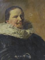 After Frans Hals (Dutch, 1582–1666) oil on canvas, 'Portrait of a man in his thirties', inscribed in