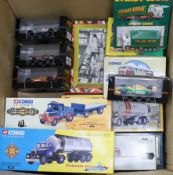Four boxed Onyx Indie and F1 model racing cars, together with seven Corgi Classics commercial
