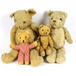 A light plush bear, and three others, 52cm (4)