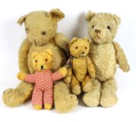 A light plush bear, and three others, 52cm (4)