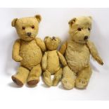 A 1930's Chiltern, damage to paw, a Chiltern type bear and a 1930's bear (3)