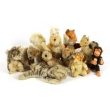 Ten Steiff animals including a Jocko 1950's (10)