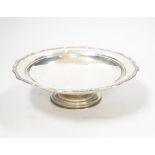 A George VI silver pedestal fruit bowl, Barker Brothers Silver Ltd, Birmingham, 1937, diameter 25cm,