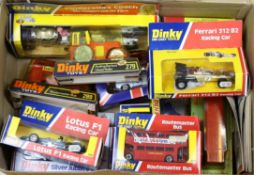 Thirteen boxed Dinky Toys, Including: 3x Lotus F1 Racing Car (225), a Ferrari 312/B2 Racing Car (