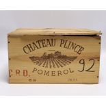 Five bottles of Chateau Plince Pomerol 1992, OWC.