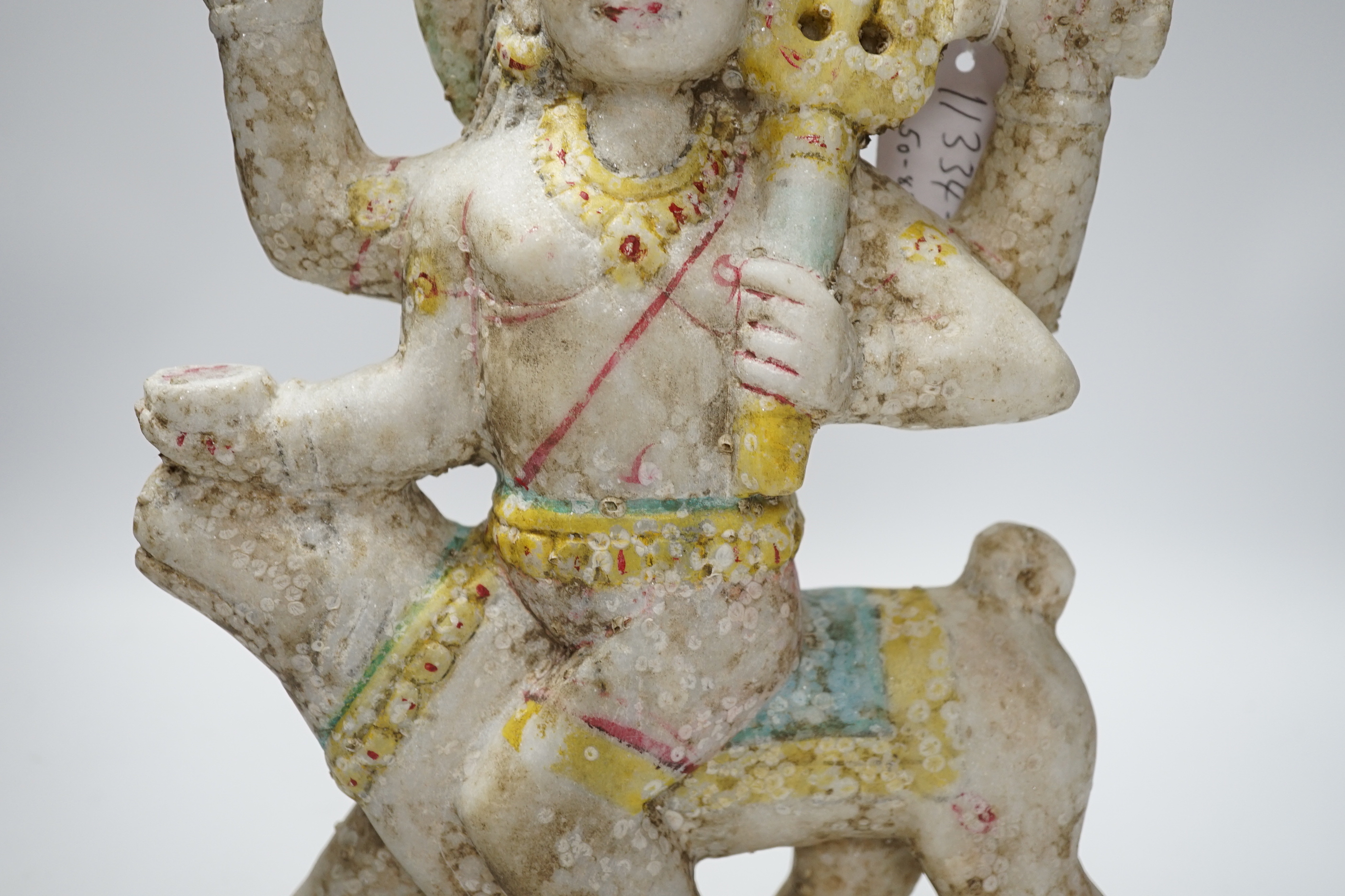 A soapstone carved statue of Durga - Image 3 of 4