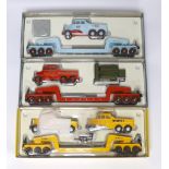 Three boxed Corgi Classics including two Heavy Haulage Scammell Constructors and low loaders (