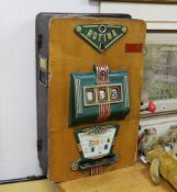 A Rotina mechanical slot machine, circa 1958 'Penny Slot Machine', 36cm x 72cm