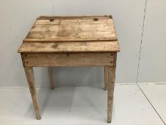 A Victorian pine clerk's desk, width 89cm, depth 73cm, height 105cm