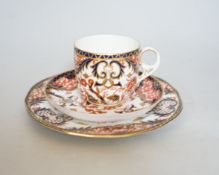 A Royal Crown Derby Imari part tea set, pattern 383, comprising cups, saucers, tea plates, milk jug,