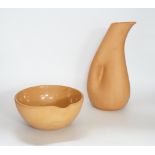 Elsa Peretti made in Italy for Tiffany. A terracotta ewer and a thumb-print bowl (2) ewer 27cm high
