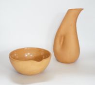 Elsa Peretti made in Italy for Tiffany. A terracotta ewer and a thumb-print bowl (2) ewer 27cm high