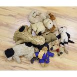 A nightdress case, eight assorted animals and a Paddington (10)