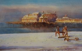 Cecil Rice (British b.1961), watercolour, 'West Pier, Brighton', signed, 49.5 x 34cm