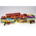 Eleven boxed Matchbox Superfast 1-75 New series diecast vehicles, Including: 2; Jeep Hot Rod, 3;