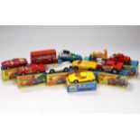 Ten boxed Matchbox Superfast 1-75 New series diecast vehicles, Including: 12; Big Bull, 17; The