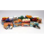 Thirteen boxed Matchbox Superfast 1-75 series diecast vehicles, Including: 3; Porsche, 7; VW Golf,