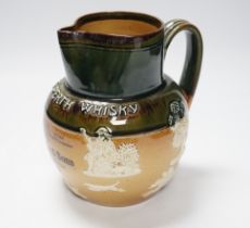 A Royal Doulton stoneware jug whisky John Dewar and Sons, 17cm