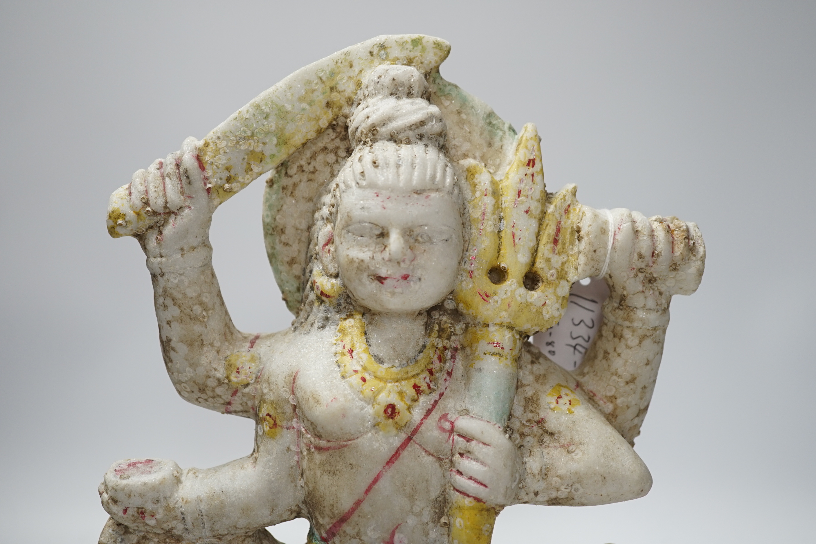 A soapstone carved statue of Durga - Image 2 of 4