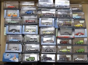 A collection of boxed 00 gauge 1:76 scale vehicles by Oxford Diecast and Corgi, including mainly