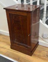 A Victorian mahogany pedestal cupboard, width 50cm, depth 42cm, height 86cm