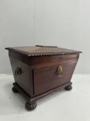 A George IV mahogany sarcophagus cellarette, width 70cm, depth 45cm, height 50cm