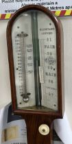 A Victorian Elliott & Son rosewood stick barometer, height 90cm