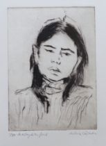 Milein Cosman (German, 1921-2017), etching, Malaysian girl, limited edition 1/24, signed in