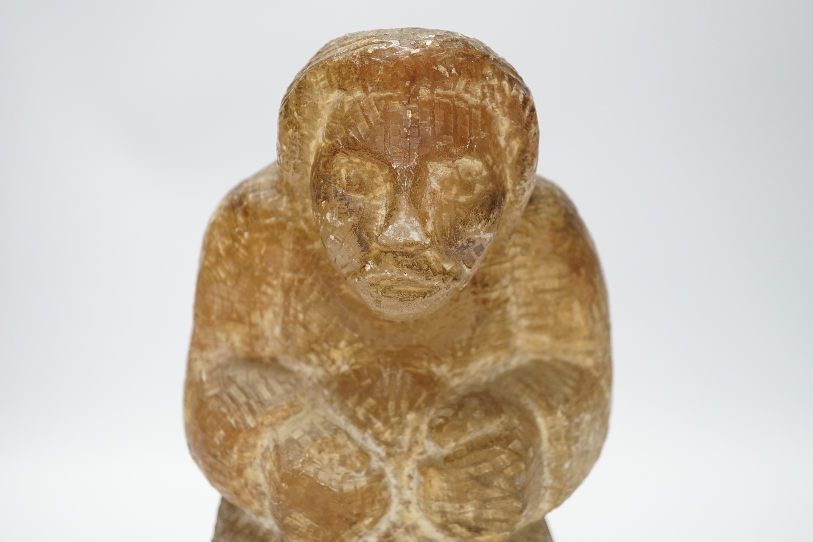 A soapstone Inuit carved figure, 22cm high - Image 2 of 6