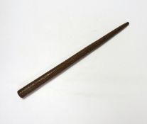 A South Seas carved hardwood fid, 35.5cm