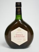 A bottle of Marquis de Riberpre V.S.O.P. Armagnac, boxed