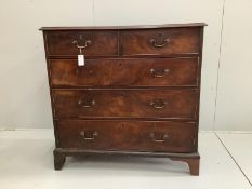 A George III mahogany five drawer chest, width 110cm, depth 51cm, height 107cm