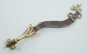 A Tibetan ornamental dagger, 39cm