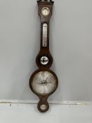 An early 19th century mahogany wheel barometer, height 98cm