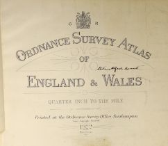 ° ° Ordnance Survey Atlas of England and Wales: quarter inch to the mile. engraved title and 24 d-