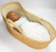 An Armand Marseille mulatto My Dream Baby bisque doll, mould 341