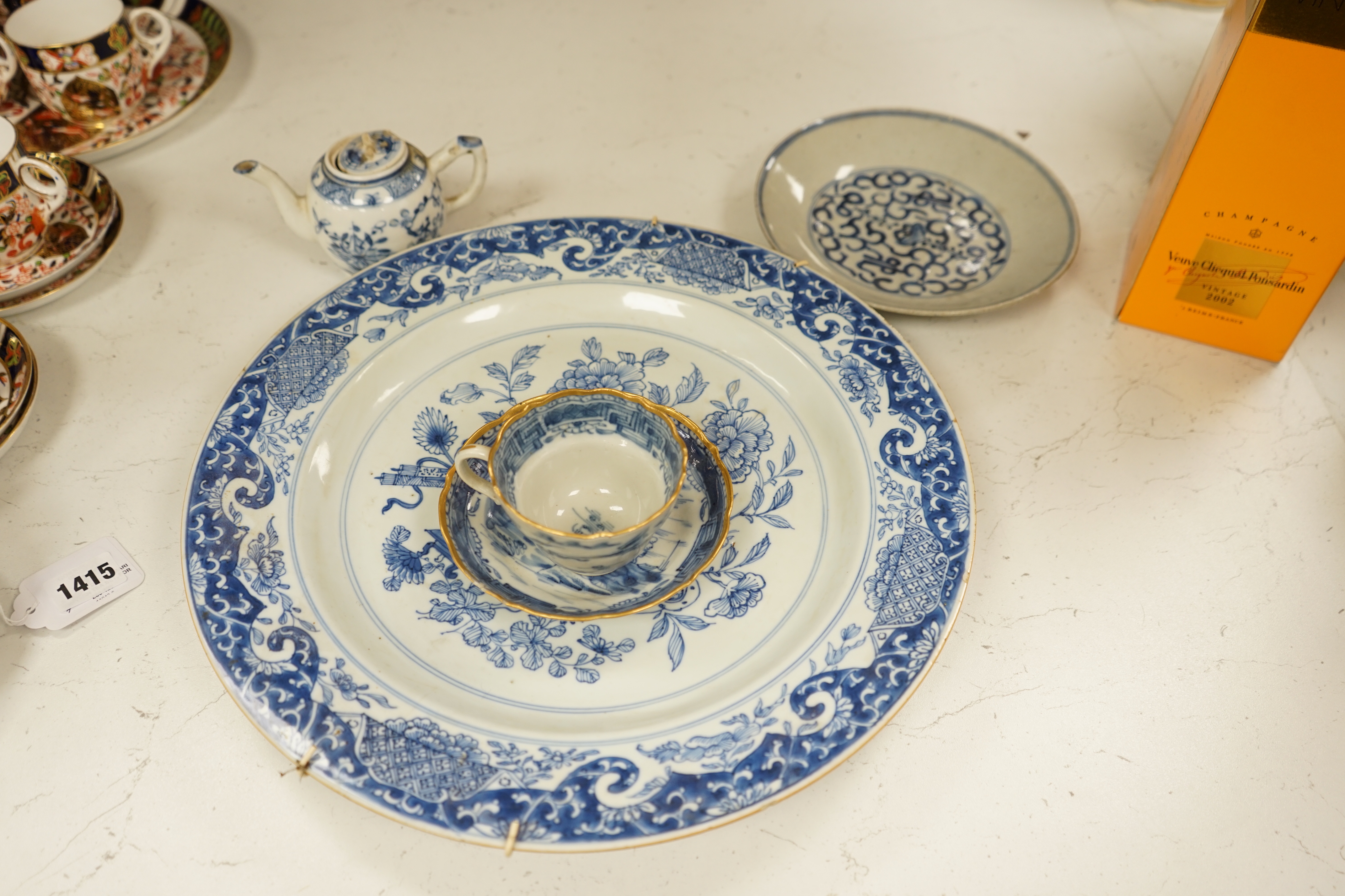 A Worcester teapot, c.1770, two 18th century Chinese porcelain dishes, a cup and saucer, a Chinese - Image 2 of 13