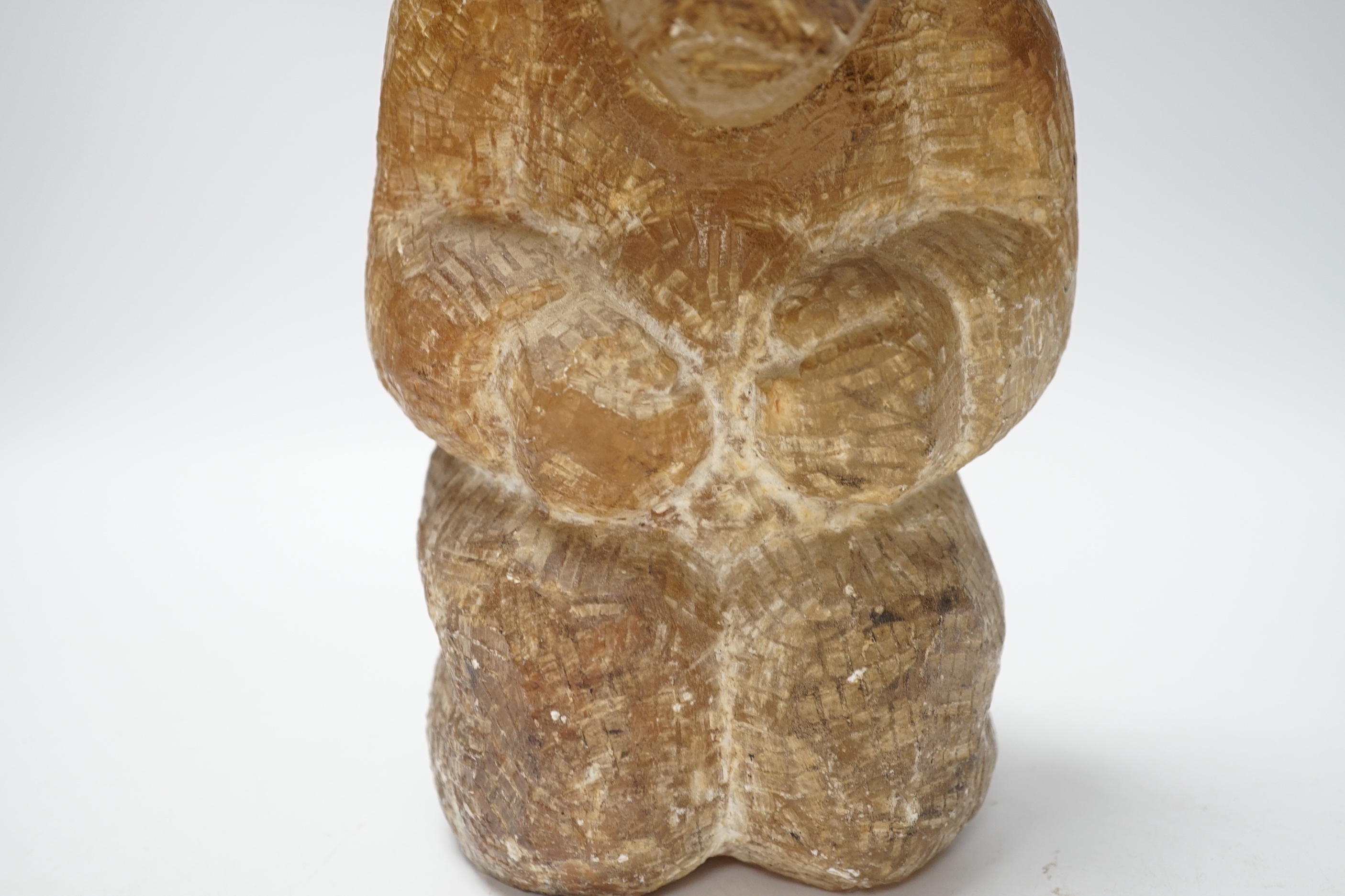 A soapstone Inuit carved figure, 22cm high - Image 3 of 6