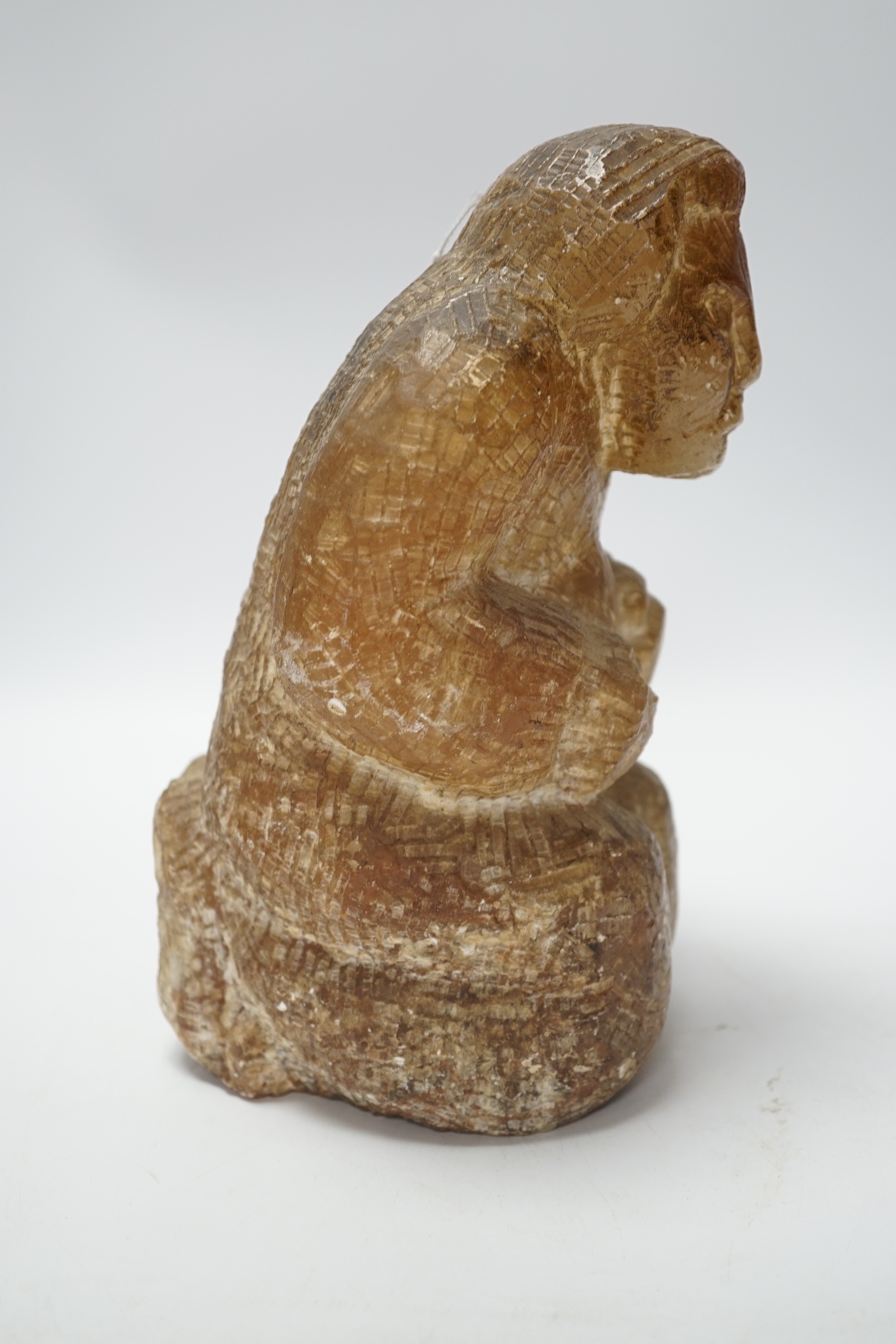 A soapstone Inuit carved figure, 22cm high - Image 5 of 6