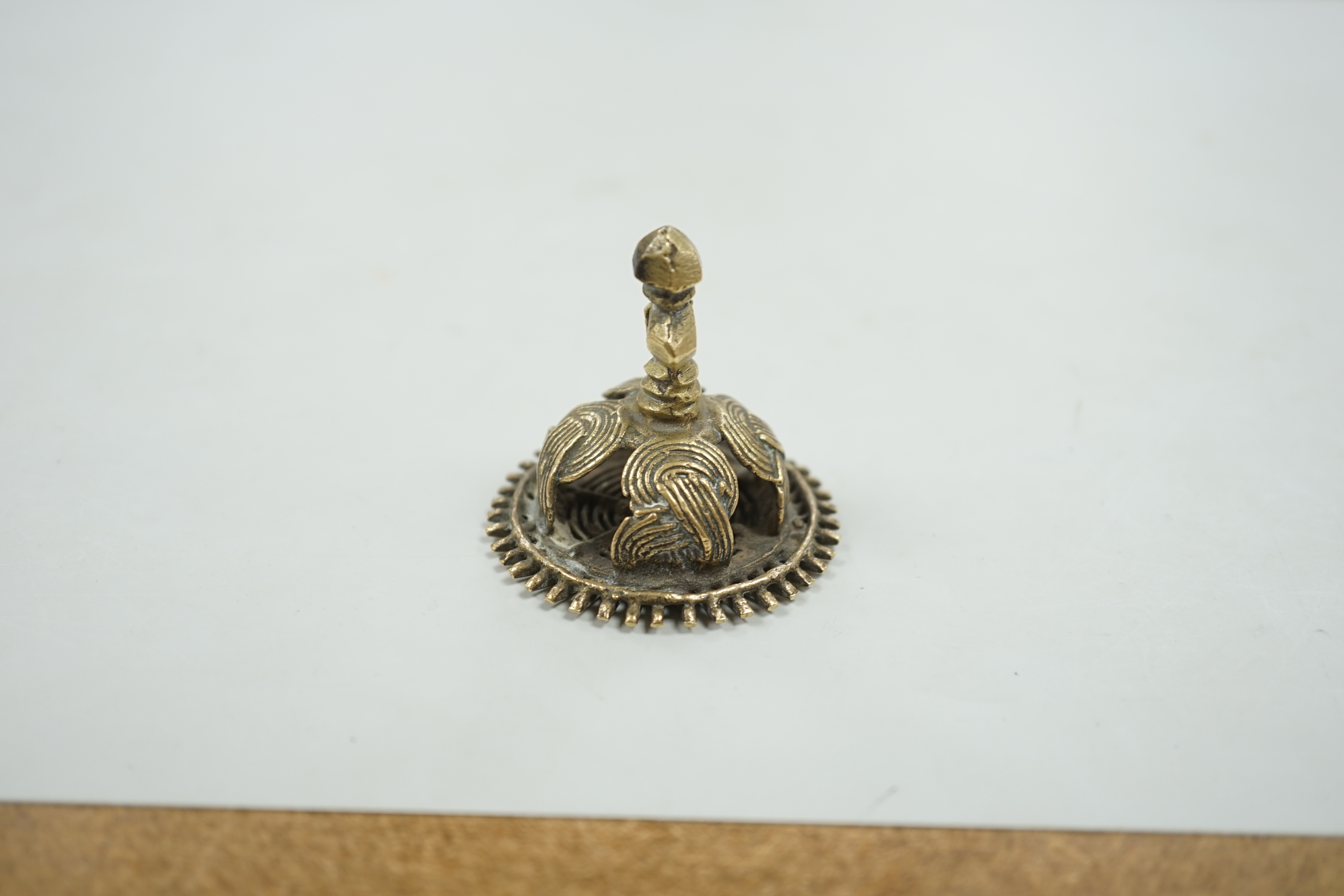 Judaica - a Middle Eastern brass seal, 4.5cm - Image 2 of 4