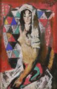 Yuri Kalyuta (Ukrainian), pastel, Nude lady, signed and dated 1992, 10.5cm x 16cm