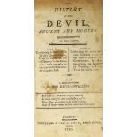 ° ° [Defoe, Daniel] - The History of the Devil: Ancient and Modern in two parts, [part one only],