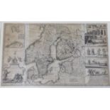 After Herman Moll, engraving, ‘New map of Denmark and Sweden’, circa 1715, 102 x 61cm