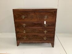 A Regency mahogany two part secretaire chest, width 102cm, depth 50cm, height 102cm