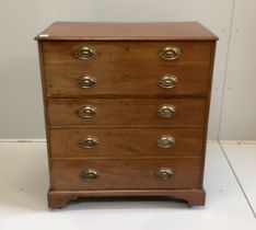 A Regency mahogany secretaire chest (adapted), width 89cm, depth 48cm, height 101cm