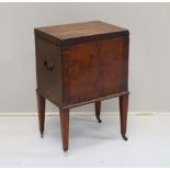 A George III mahogany cellarette, width 41cm, depth 30cm, height 66cm